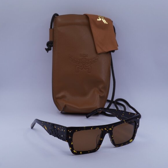 MCM MW0014-F 52E Square Sunglasses – Dark Havana/Brown - Picture 1 of 9